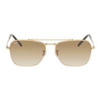 레이밴 Ray-Ban Gold New Caravan Sunglasses 241718M134014