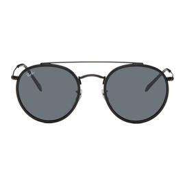 레이밴 Ray-Ban Black Round Double Bridge Sunglasses 242718M134009