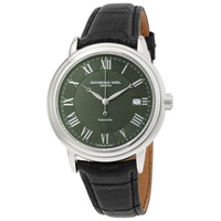 Raymond Weil MEN'S Maestro Leather Gerem Dial Watch 2837-STC-00520