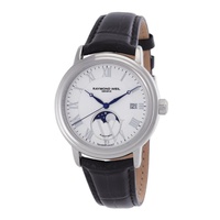Raymond Weil MEN'S Maestro Leather White Dial Watch 2879-STC-00308