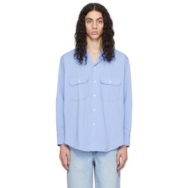 렉토 Recto Blue Fold Shirt 231775M192012