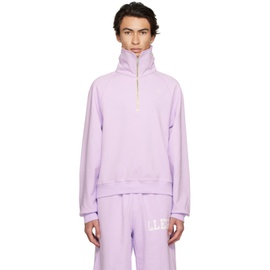 렉토 Recto SSENSE Exclusive Purple Half-Zip Sweatshirt 231775M202004