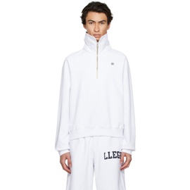 렉토 Recto SSENSE Exclusive White Embroidered Sweatshirt 231775M202002