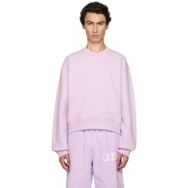 렉토 Recto SSENSE Exclusive Purple Embroidered Sweatshirt 231775M204008
