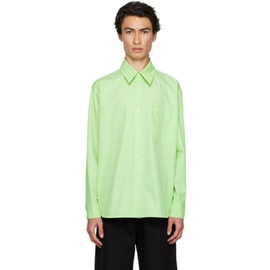 렉토 Recto Green Embroidered Shirt 231775M192001