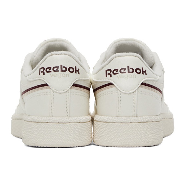  리복 클래식 Reebok Classics 오프화이트 Off-White & Burgundy Club C 85 Sneakers 232749F128038