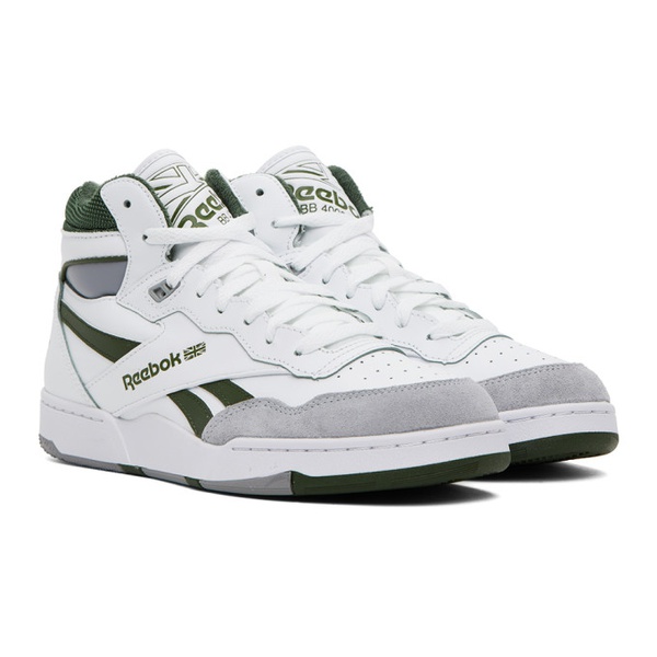  리복 클래식 Reebok Classics White & Green BB 4000 II Mid Sneakers 232749M236007
