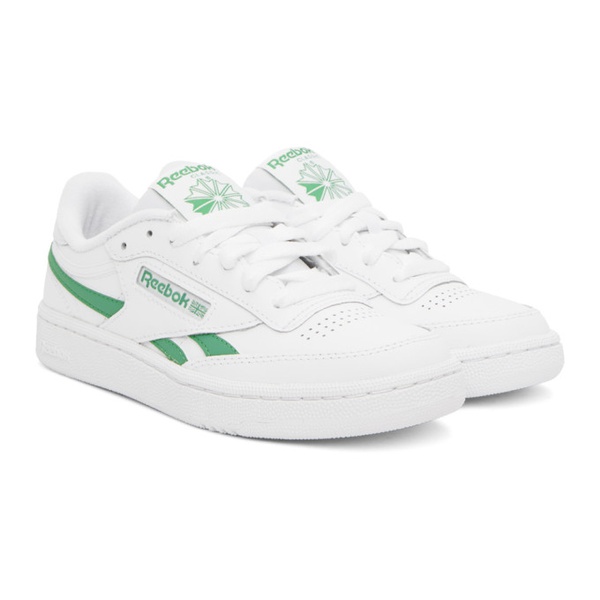  리복 클래식 Reebok Classics White & Green Club C Revenge Sneakers 241749F128010