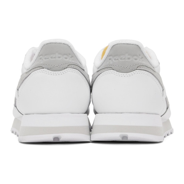  리복 클래식 Reebok Classics White & Gray Classic Leather Sneakers 241749M237061