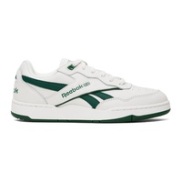 리복 클래식 Reebok Classics White & Green Bb 4000 Ii Basketball Sneakers 241749M237064