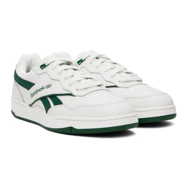  리복 클래식 Reebok Classics White & Green Bb 4000 Ii Basketball Sneakers 241749M237064