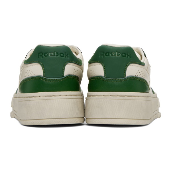  리복 클래식 Reebok Classics 오프화이트 Off-White & Green Club C LTD Sneakers 241749F128057