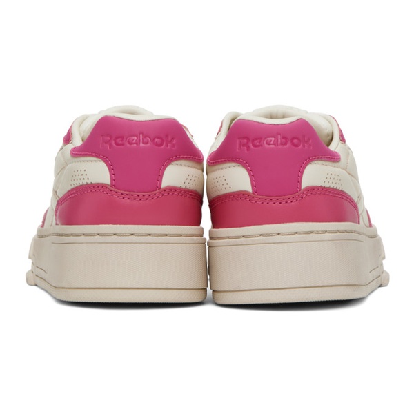  리복 클래식 Reebok Classics 오프화이트 Off-White & Pink Club C LTD Sneakers 241749F128058
