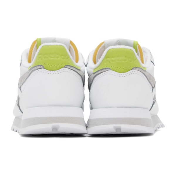  리복 클래식 Reebok Classics White Classic Leather Sneakers 241749F128048