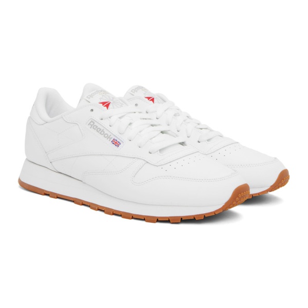  리복 클래식 Reebok Classics White Classic Leather Sneakers 241749M237057