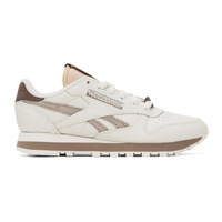 리복 클래식 Reebok Classics White & Taupe Classic Leather 1983 Sneakers 241749F128047