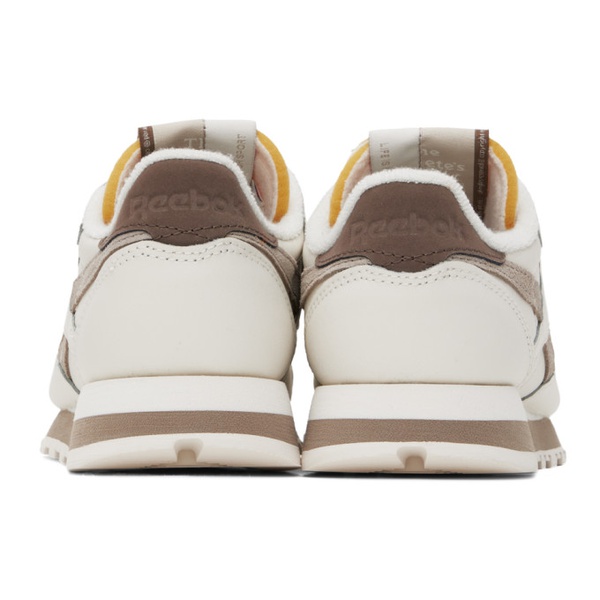  리복 클래식 Reebok Classics White & Taupe Classic Leather 1983 Sneakers 241749F128047