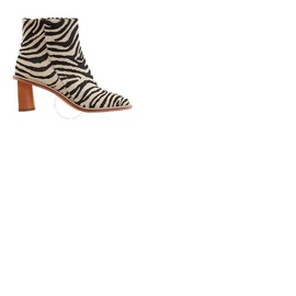 Rejina Pyo Ladies Ponyskin Zebra 에디트 Edith Leather Ankle Boots H189-ZE
