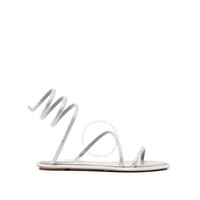 Rene Caovilla Ladies Cleo Crystal Flat Sandals C11740-010-R001V232-GREY