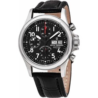 Revue Thommen MEN'S Airspeed Chronograph Leather Black Dial 17081.6537