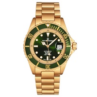 Revue Thommen MEN'S Diver Stainless Steel Green Dial Watch 17571.2464