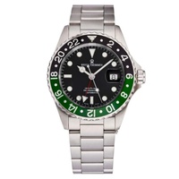 Revue Thommen MEN'S Diver GMT Stainless steel Black Dial Watch 17572.2138