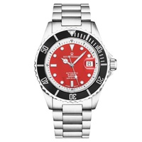 Revue Thommen MEN'S Diver Stainless Steel Red Dial Watch 17571.2438