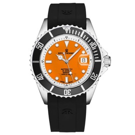 Revue Thommen MEN'S Diver Rubber Orange Dial Watch 17571.2339