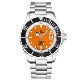 Revue Thommen MEN'S Diver Stainless Steel Orange Dial Watch 17571.2439