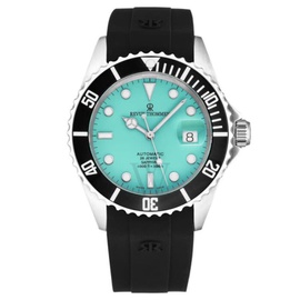 Revue Thommen MEN'S Diver Rubber Green Dial Watch 17571.2831