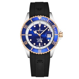 Revue Thommen MEN'S Diver Rubber Blue Dial Watch 17571.2355