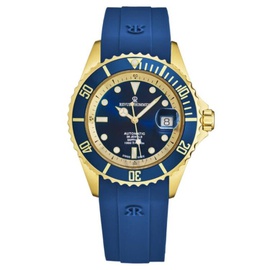 Revue Thommen MEN'S Diver Rubber Blue Dial Watch 17571.2315