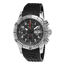 Revue Thommen MEN'S Air Speed XL Chronograph Rubber Black Dial Watch 16071.6834