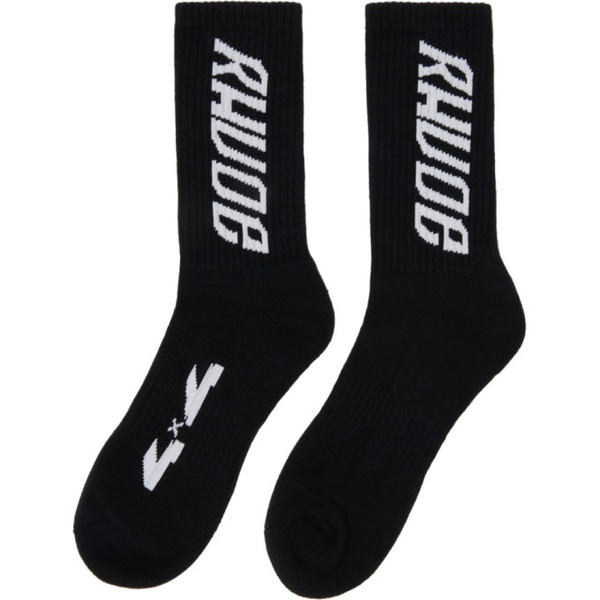  루드 Rhude Black 4x4 Sport Socks 232923F076000