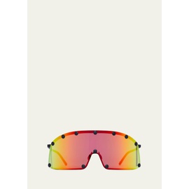 릭 오웬스 Rick Owens Mens Mirrored Studded Shield Sunglasses 4048247