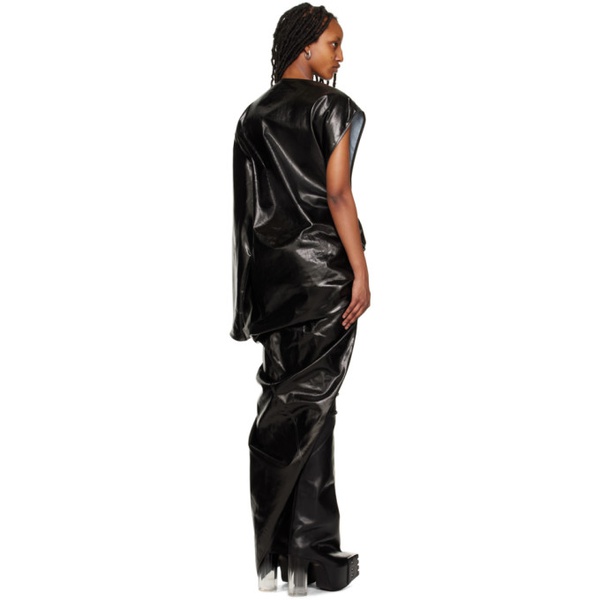 릭 오웬스 Rick Owens Black Single-Shoulder Maxi Dress 231232F055042