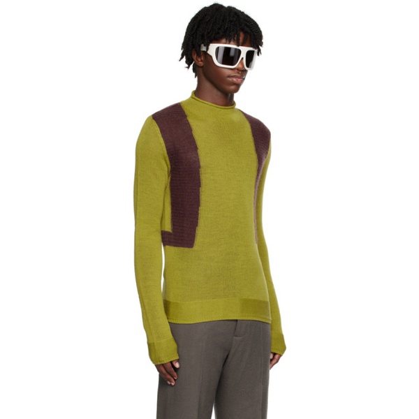  릭 오웬스 Rick Owens Green & Purple Harness Sweater 232232M201040