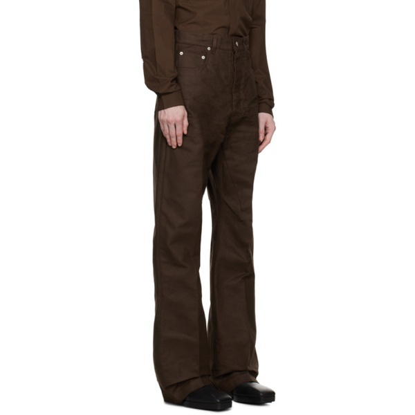  릭 오웬스 Rick Owens Brown Button-Fly Trousers 232232M186005