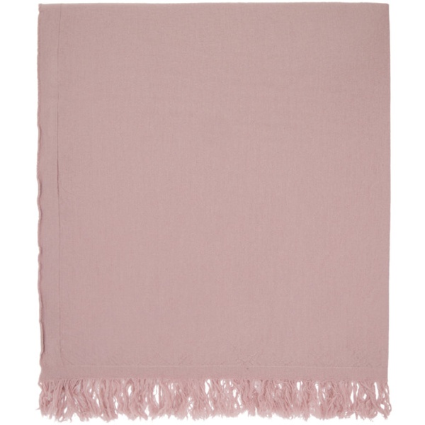  릭 오웬스 Rick Owens Pink Knit Blanket Scarf 241232M150002