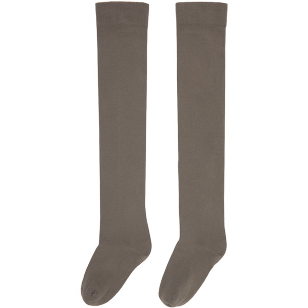  릭 오웬스 Rick Owens Taupe Semi-Sheer Socks 241232F076001