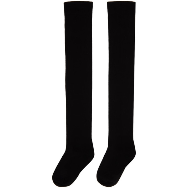  릭 오웬스 Rick Owens Black Semi-Sheer Socks 241232F076002