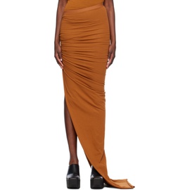 릭 오웬스 Rick Owens Orange Floor Length Maxi Skirt 241232F093011