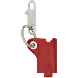 릭 오웬스 Rick Owens Red & Silver Mini Lighter Holder Keychain 241232M148005