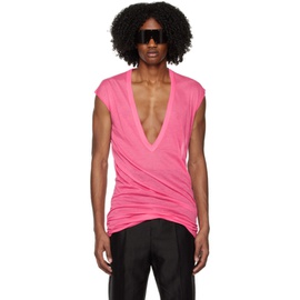 릭 오웬스 Rick Owens Pink Dylan T-Shirt 231232M213094