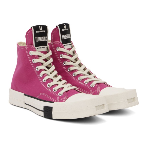  릭 오웬스 다크쉐도우 릭 오웬스 Rick Owens DRKSHDW Pink 컨버스 Converse 에디트 Edition TURBODRK Chuck 70 Sneakers 232126F127000