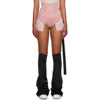 릭 오웬스 다크쉐도우 릭 오웬스 Rick Owens DRKSHDW Pink Paneled Denim Shorts 231126F088001