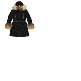Roberto Cavalli Ladies Black Macro Down Jacket HQQ804-LG026-05051