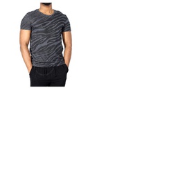 Roberto Cavalli Mens Animalia Print Strass Cotton T-Shirt EN707B-2415C-251