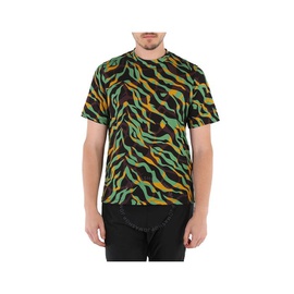 Roberto Cavalli Mens Jungle / Aragonite Tiger Twiga Print T-shirt IMT630-OUQ98-D3128