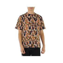 Roberto Cavalli Mens Geometric Python Print Cotton T-shirt INT630-OUP54-D6206